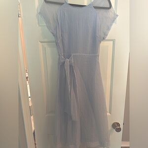 Whimsical Blue Waffle Dress.